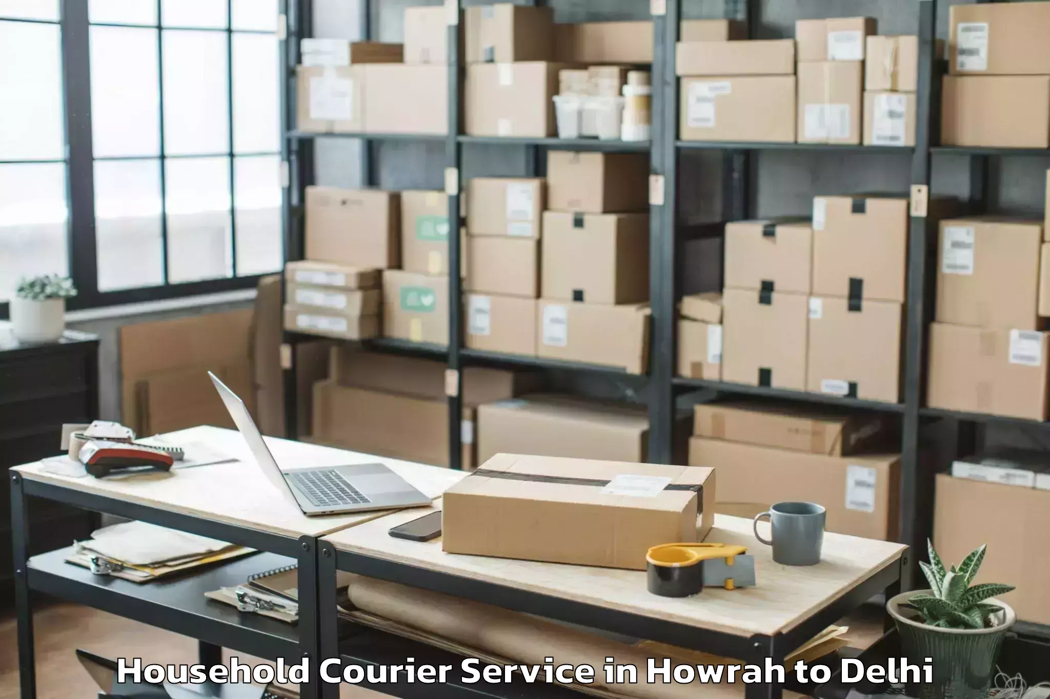 Top Howrah to Delhi Airport Del Household Courier Available